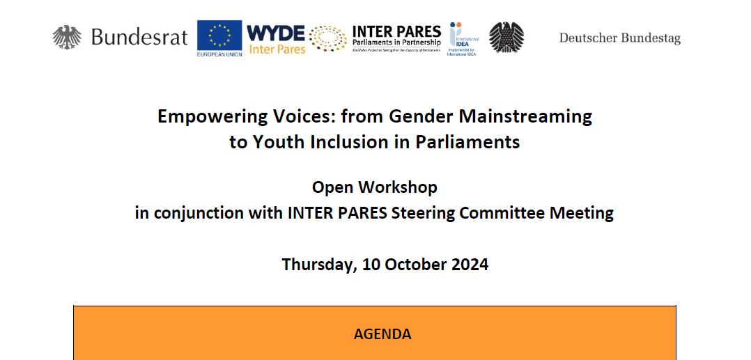 Empowering Voices: from Gender Mainstreaming to Youth Inclusion in Parliaments: AGENDA