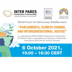 Evento virtual de Parlamentos, Cambio climático y Justicia intergeneracional Miércole